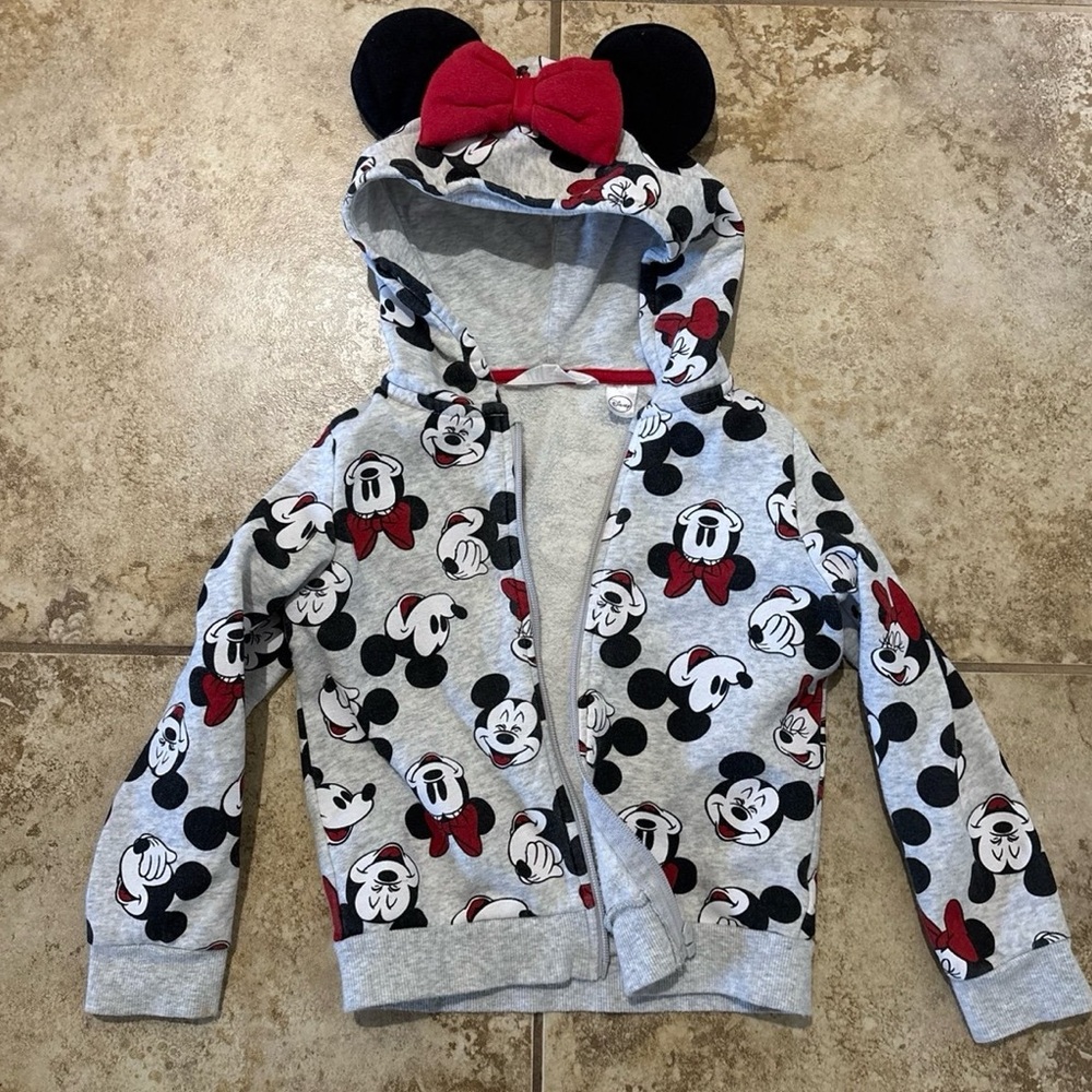 Minnie Mickey Mouse Zip Up Hoodie